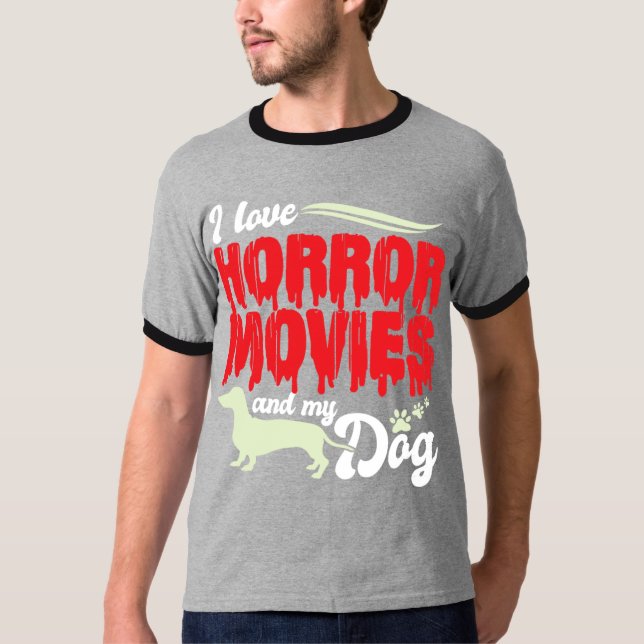 05.Horror Movie I Kärlek, skräckfilmer och min Hun T Shirt (Framsida)