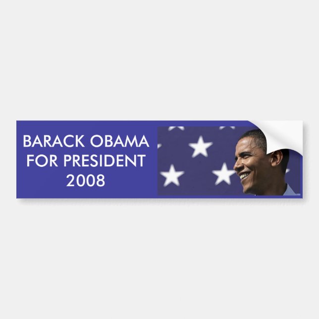 060922_BarackObama_Xtrawide BARACK OBAMA FÖR P… Bildekal (Framsidan)