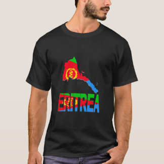 06256 Eritrea Map Eritrean Flag Africa T Shirt