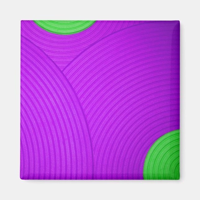 06 Grönt- och Lila Circles Magnet (Framsidan)