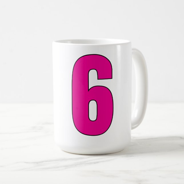 06 - Snyggt Numeric Påstående Art Kaffemugg (Framsida höger)