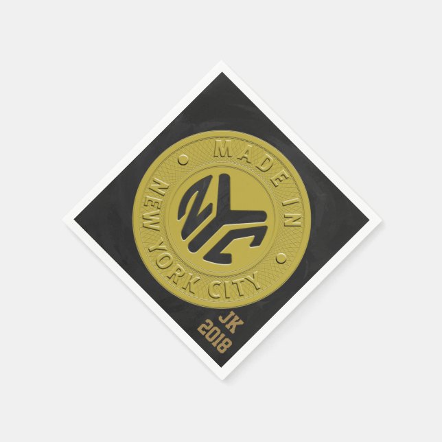 06of12 New York-token-märkta blöjor Pappersservett (Hörn)