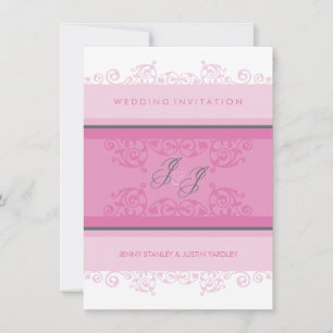 070 Jenny+Justin: BRÖLLOPSINBJUDNINGAR: kurvor 2P Inbjudningar