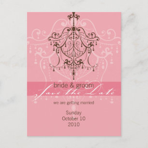 071 Skye :: SPARA DATUM POSTCARD :: chandelier Vykort