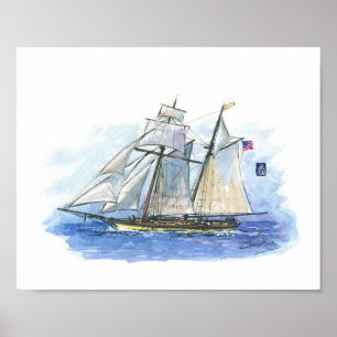 076 - US Clipper Tall-Frakt Poster