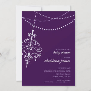 078Drusilla:: BABY SHOWERINBJUDAN:: ljuskrona Inbjudningar
