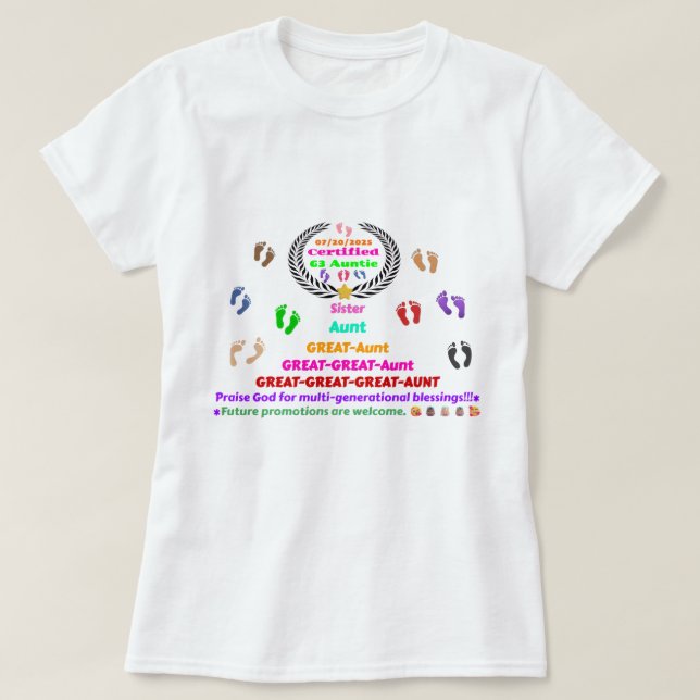 07/20/2025 G3 Auntie Commemorative T Shirt (Design framsida)