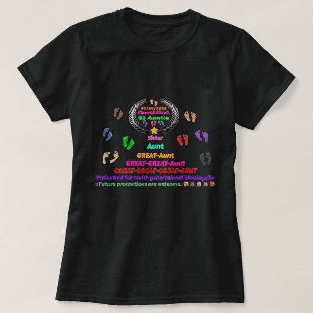 07/20/2025 G3 Auntie Commemorative T Shirt (Design framsida)