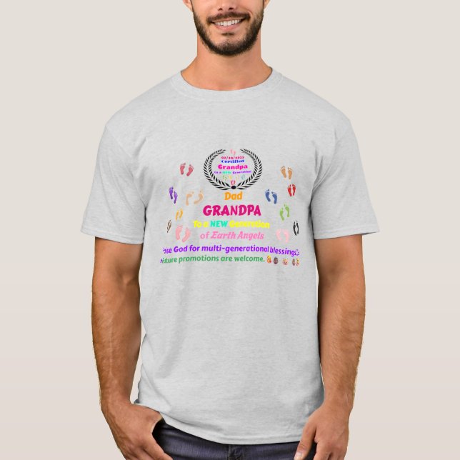 07/20/2025 Grandpa Commemorative T Shirt (Framsida)