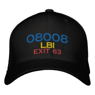 08008 HAT LÅNGA BACKÖNER EXIT 63 BRODERAD KEPS