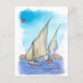 (083) Felucca-segelbåtar Vykort