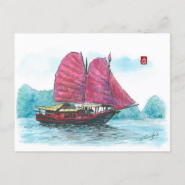 (085) Haylong Bay Sailboat Vykort