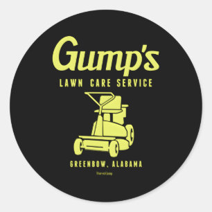 088371 Gump Gräsmatta-tjänst i Skogen Runt Klistermärke