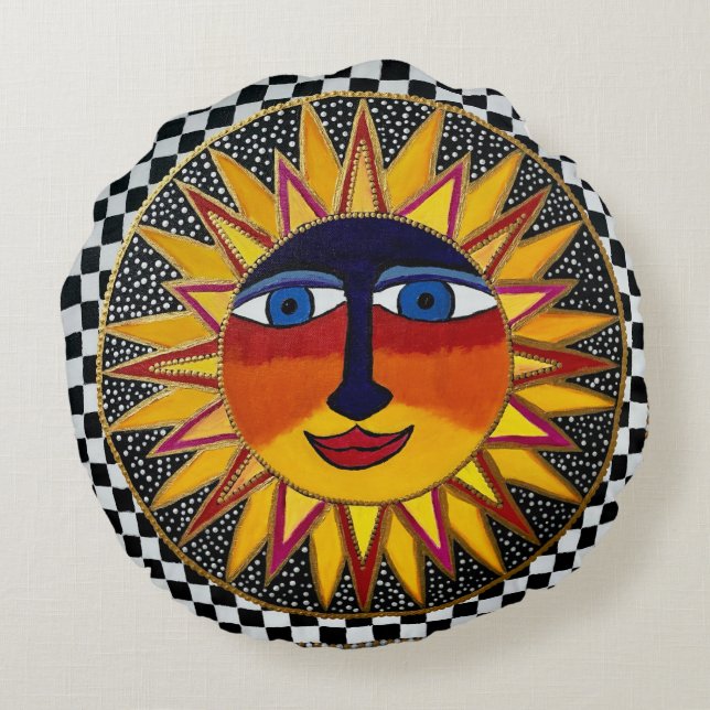 088 - Rund fyllning Rund Kudde (Baksidan)