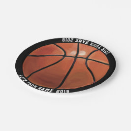 08 av 12 Basketball Anpassningsbar Party Plate