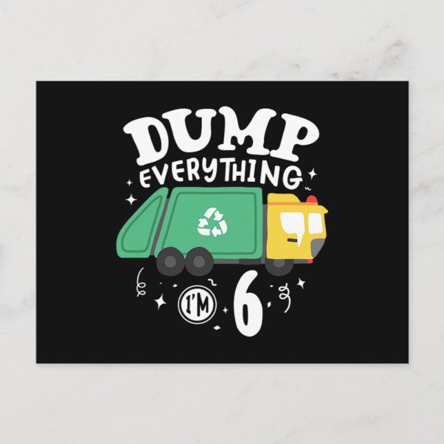 08.Sopbil för en Sopbils Fan Inbjudan Vykort (Framsida)