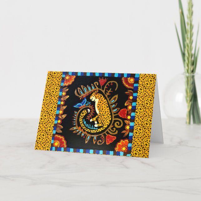 08 -  Sovande Jaguar Grattis Kort (Framsida)