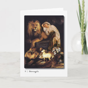 08 Styrka för Tarot Greeting Card Kort