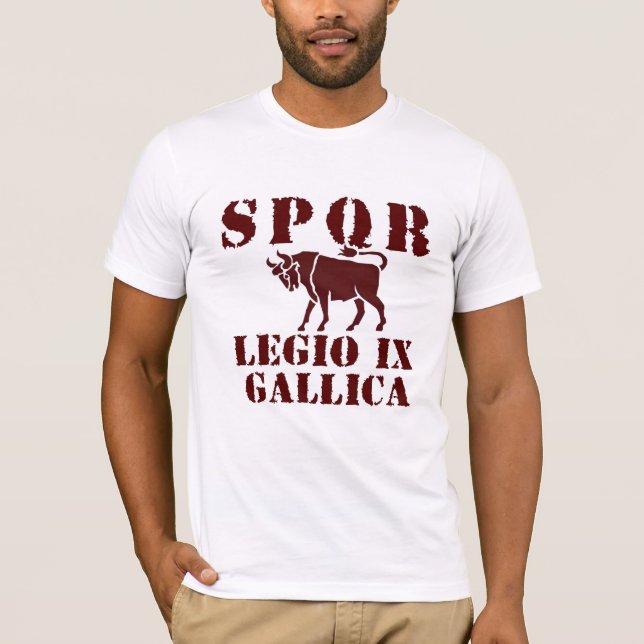09 Julius Caesar 9th Gallica legion - romersk tjur Tee Shirt (Framsida)