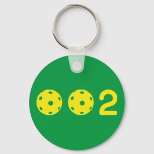 0 0 2 Funny Pickleball-poäng Nyckelring