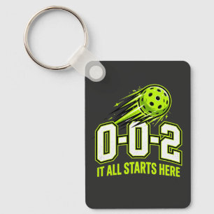 0-0-2 Pickleball-nyckelring - Roligt present med p Nyckelring