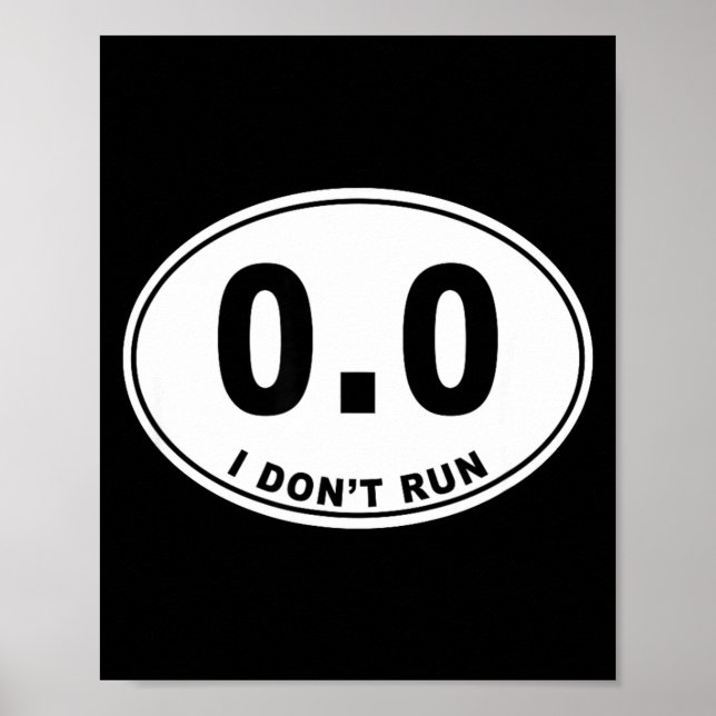 0.0 I Don't Run  Poster (Framsidan)
