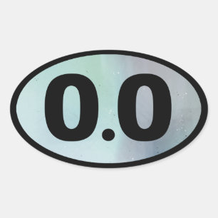 0.0 OVALT KLISTERMÄRKE