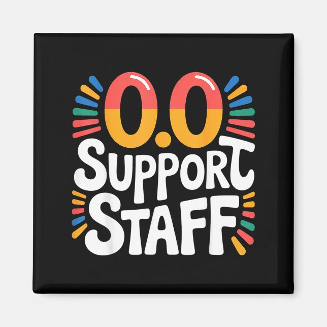 0.0 Suprt Staff Marathon Cheer Squad -  Magnet (Framsidan)