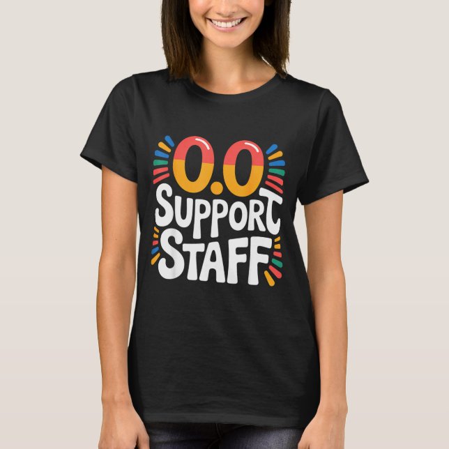 0.0 Suprt Staff Marathon Cheer Squad -  T Shirt (Framsida)