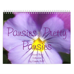 0 2014 Pansies, nätt Pansies Kalender
