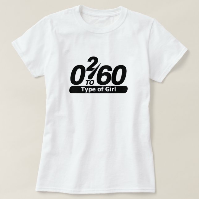 0 2 60 Typ av Tjej T Shirt (Design framsida)
