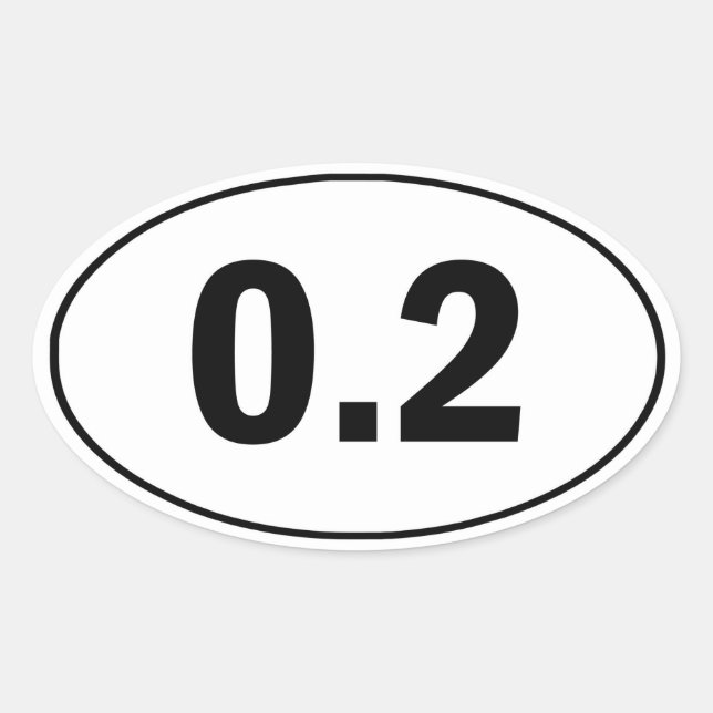 0.2 Lustigt fungerande fästmärke Ovalt Klistermärke (Framsida)