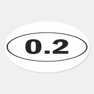 0,2 Mile rolig rinnande klistermärke