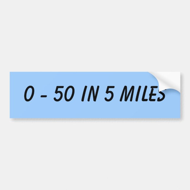 0 - 50 i 5 Miles Bildekal (Framsidan)
