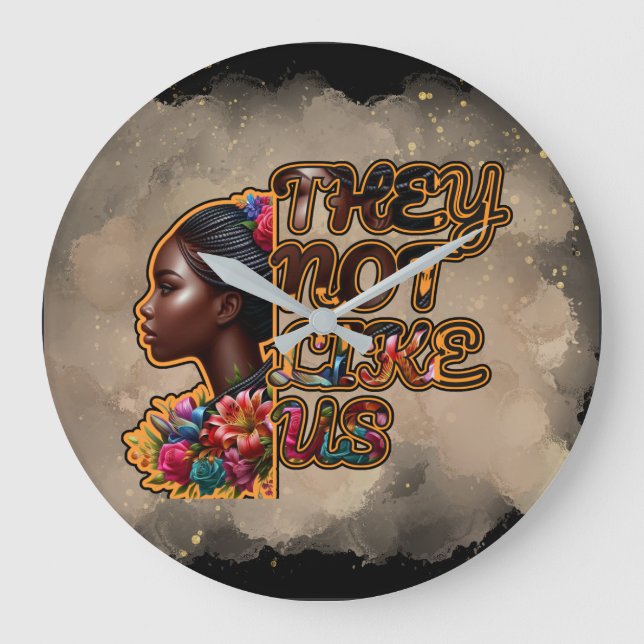 0,75-tums rund akrylväggslås - de tycker inte om o stor klocka (Framsida)