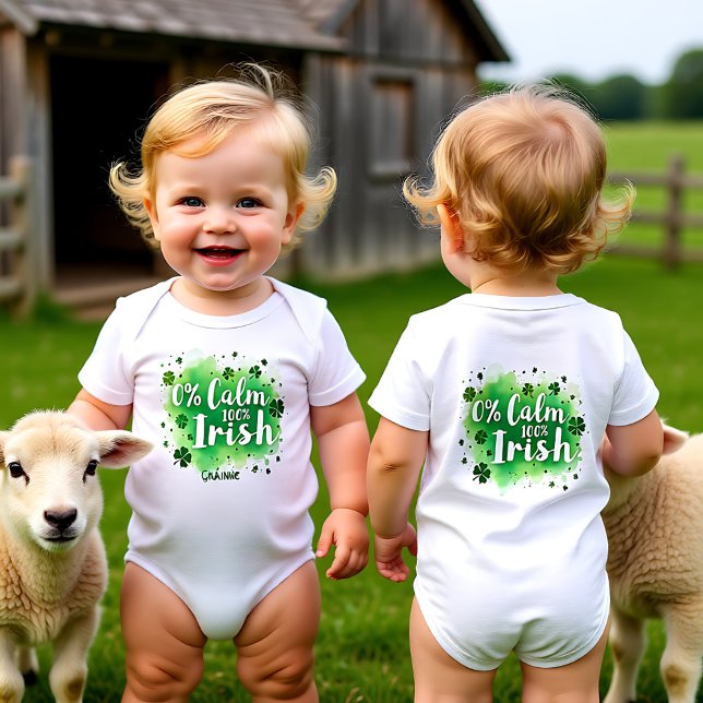 0% Calm, 100% Irish  for Spirited Sprouts T Shirt (0% Calm, 100% Irish for Spirited Sprouts Baby Bodysuit)