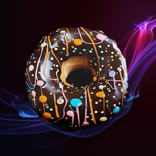 0 Calories Tjock-Free Delicious Donut Pillow Rund Kudde