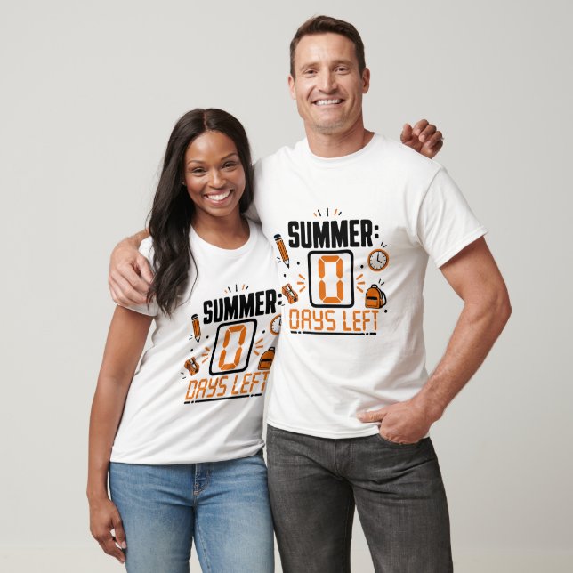 0 dagar kvar skoldagars nedräkning design t shirt (Unisex)