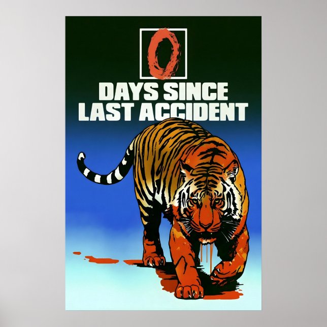 0 dagar sedan senaste olyckan Japansk abstrakt Poster (Framsidan)