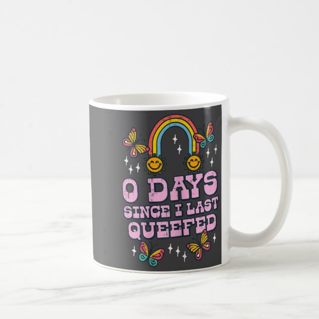 0 Days Since I Last Queefed Funny Inappropriate Hu Kaffemugg (Höger)