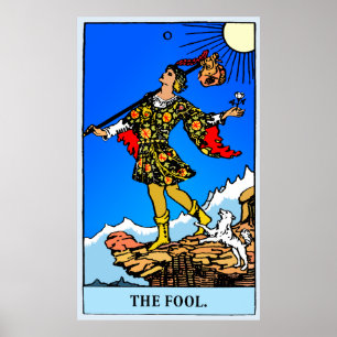 0 - Fool, Tarot-konsten - färskt, energiskt färg - Poster