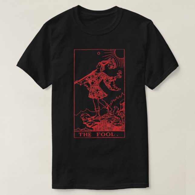 0 Fool Tarot-ockulten Lucifer 666 Goth Blackcraf T Shirt (Design framsida)