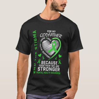 0 Grönt band Gudfader Mental hälsa medvetenhet S T Shirt