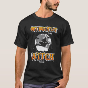 0 Halloween Ortodontist Häxa Rolig Söt Tandläkare T Shirt