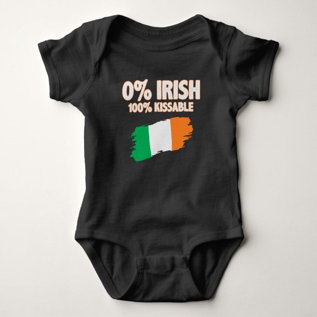 0% Irish 100% Kissable T Shirt (Framsida)
