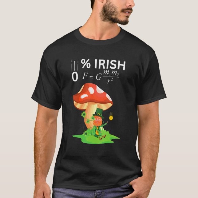 0 Irish Funny Newton's Law physics teachers & Stud T Shirt (Framsida)