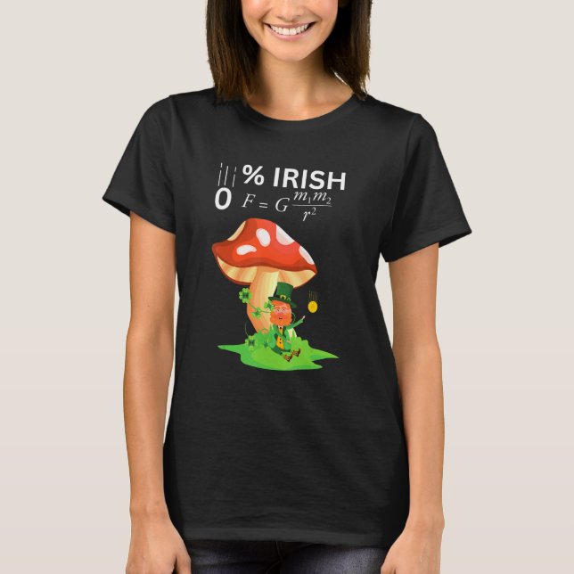 0 Irish Funny Newton's Law physics teachers & Stud T Shirt (Framsida)