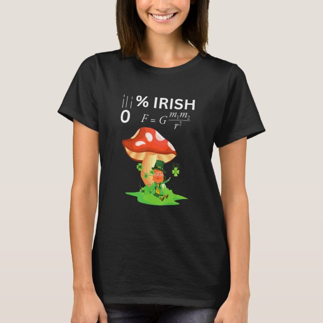0 Irish Funny Newton's Law physics teachers & Stud T Shirt (Framsida)