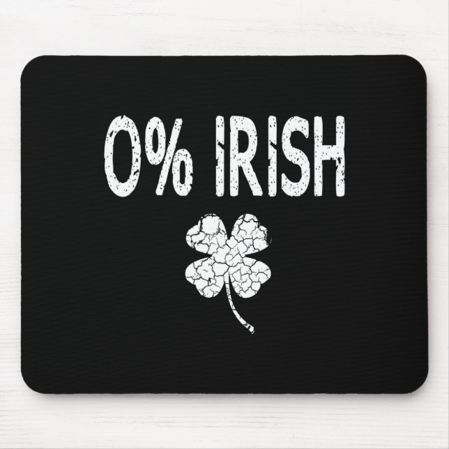 0% Irish Funny St. Patrick's Day Shamrock Men Wome Musmatta (Framsidan)