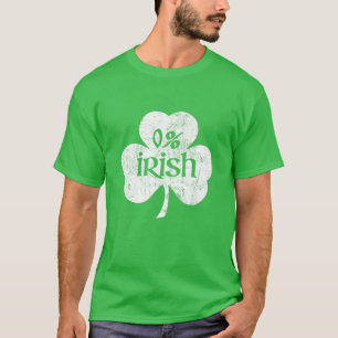 0 % Irish Shamrock Apparel Vintage St patricks day T Shirt
